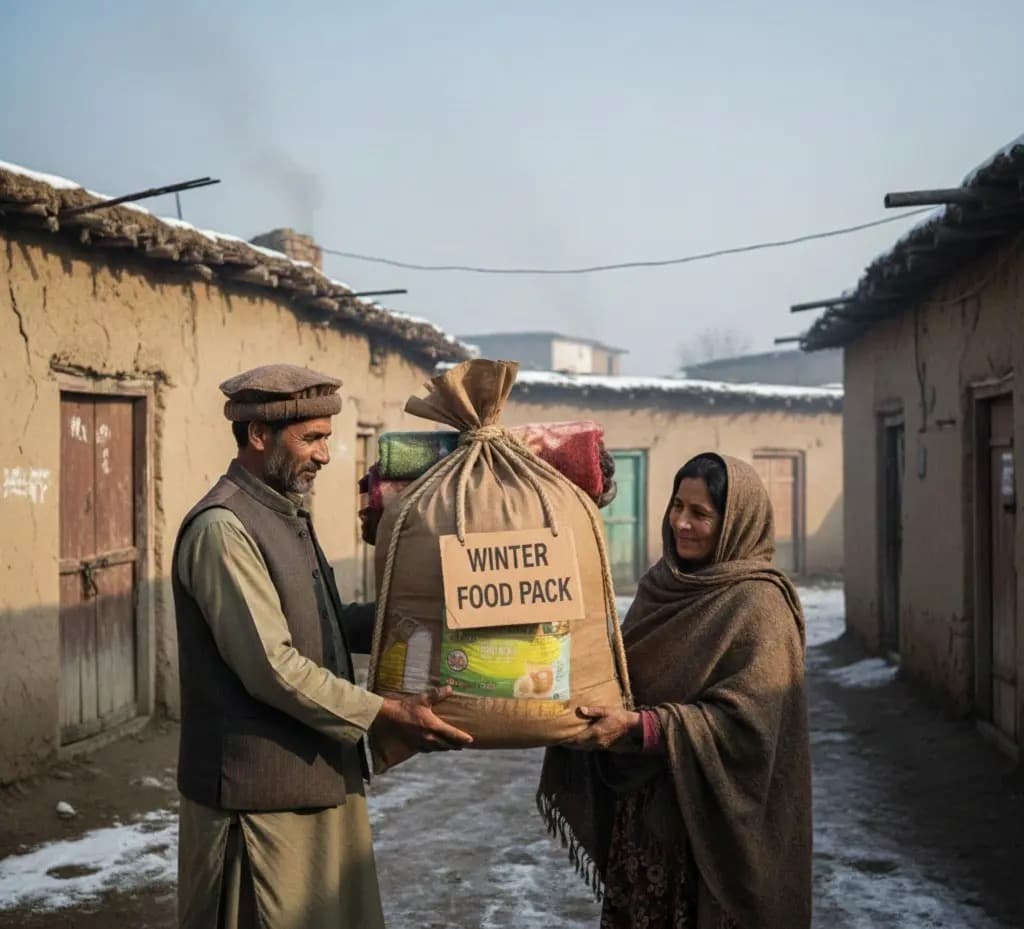 Winter food distribution